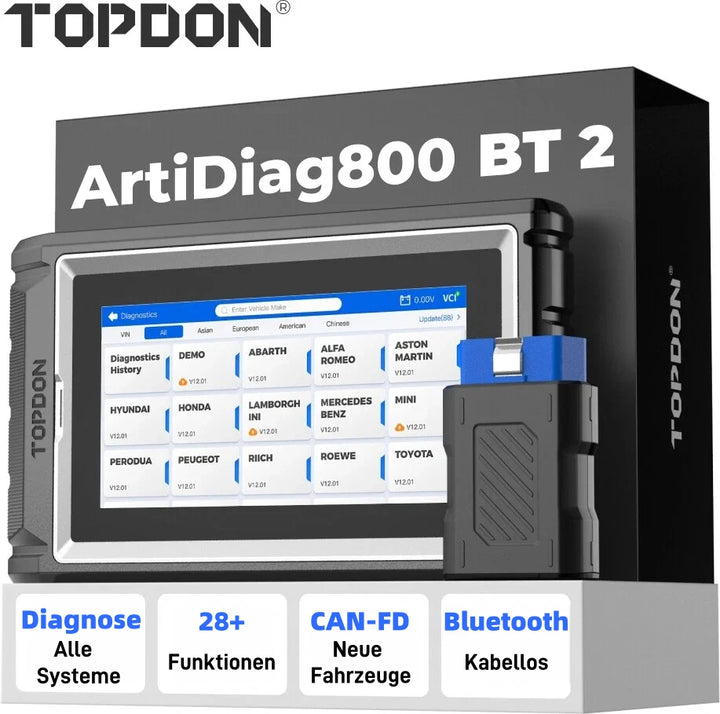 TOPDON ArtiDiag 800BT2 Outil de diagnostic OBD2