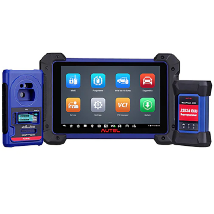 Autel IM608 2 Pro interface featuring a J2534 ECU programmer on the right and an XP400 Pro on the left