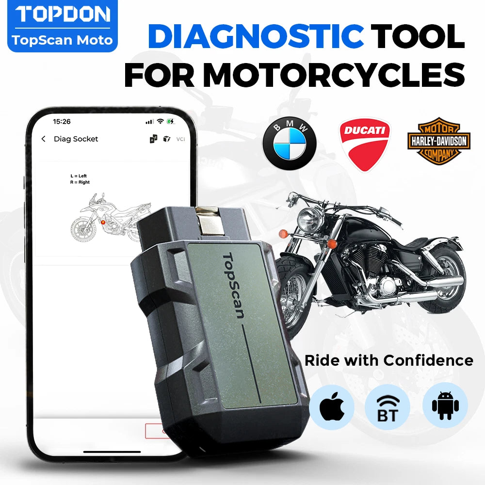 TOPDON TopScan Moto Motorfiets Diagnosetool